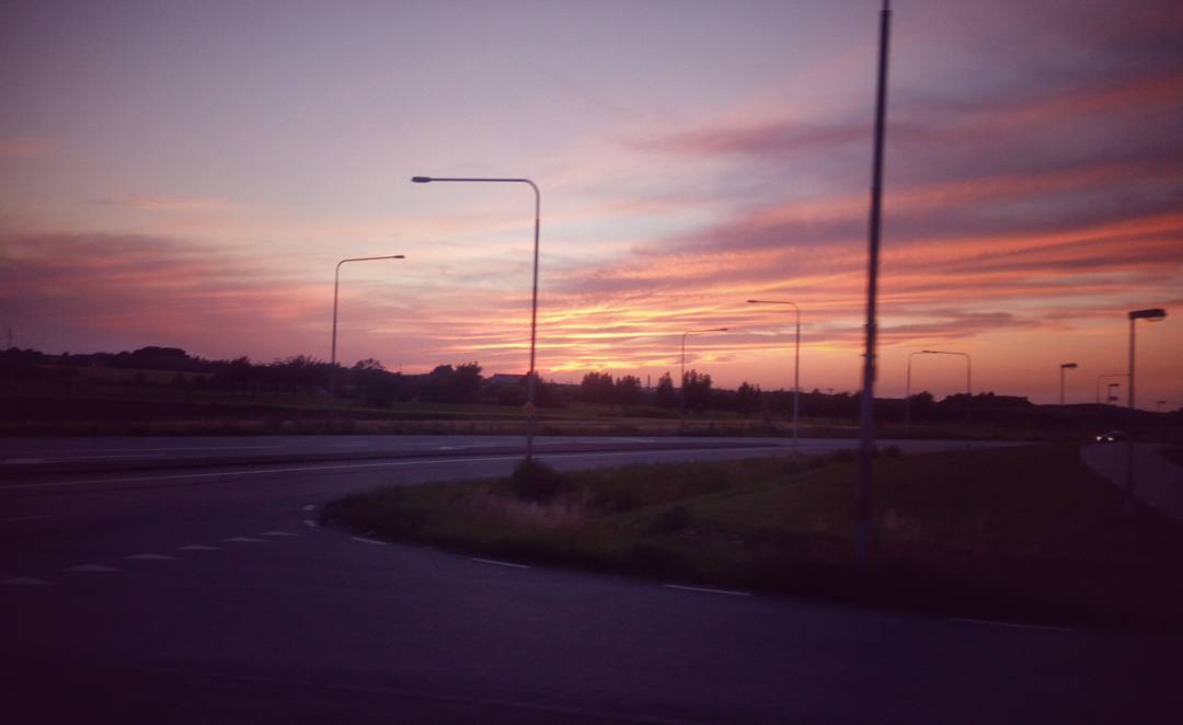 Empty road in the sunset #road #sunset #bussride #everydaylife #phonography #ulefone #ulefonearmor