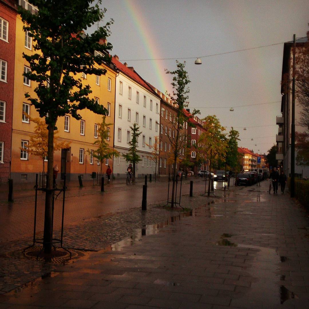 Double rainbow this afternoon #rainbow #doublerainbow #rain #autumn #sweden #ig_autumn #ig_sweden #ig_rainbow